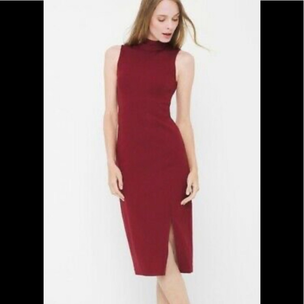White House Black Market Mock Neck Sheath Dress Size 0